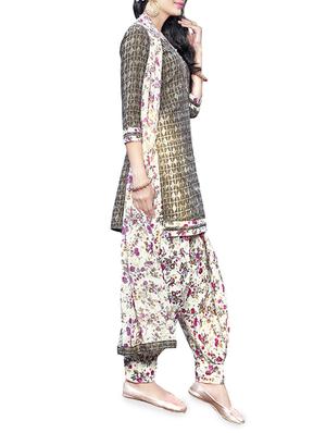 Printed unstitched patiyala suit - 14495671 - Standard Image - 2