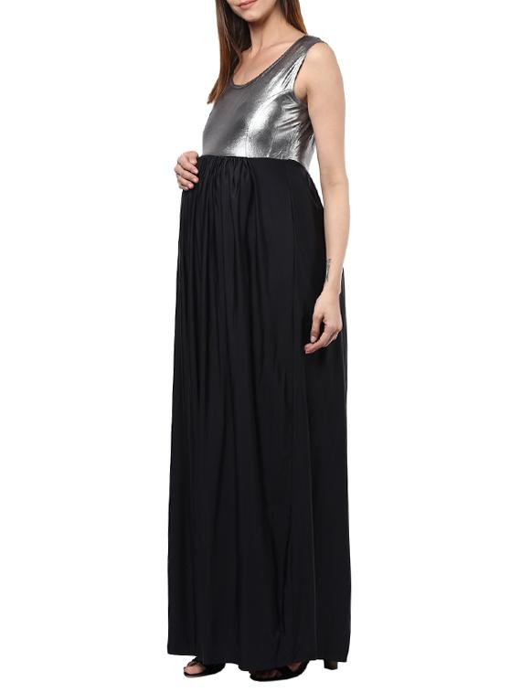black maxi maternity wear - 14495857 - Zoom Image - 2