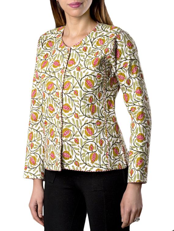 pink lemon multi colored cotton quilted jacket - 14497017 - Zoom Image - 2