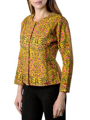 pink lemon yellow cotton quilted jacket - 14497018 - Standard Image - 2