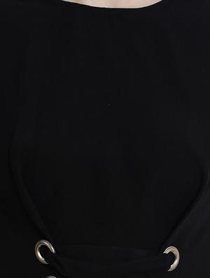 solid black a-line dress - 14497685 - Standard Image - 5