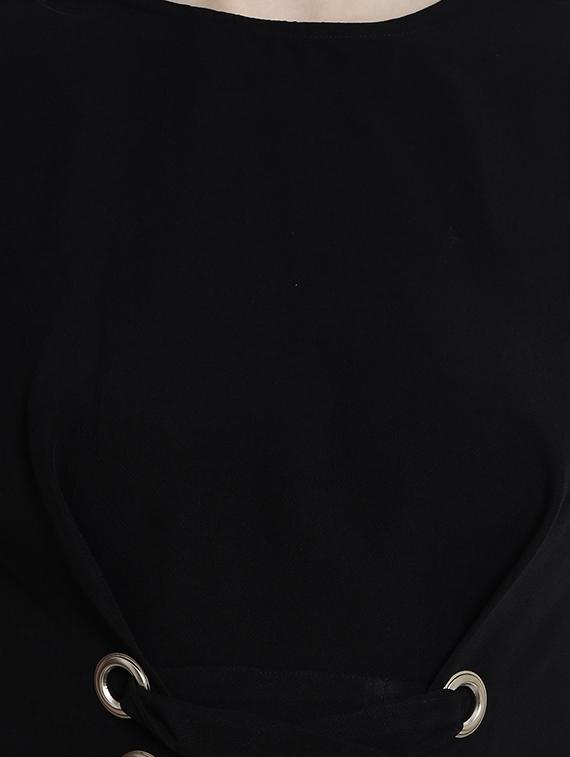 solid black a-line dress - 14497685 - Zoom Image - 5
