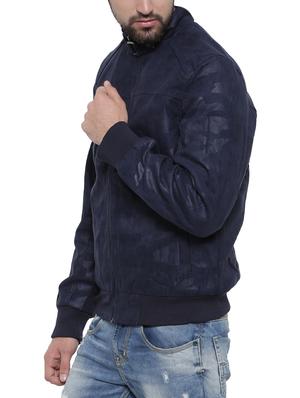 blue leather bomber jacket - 14498213 - Standard Image - 2
