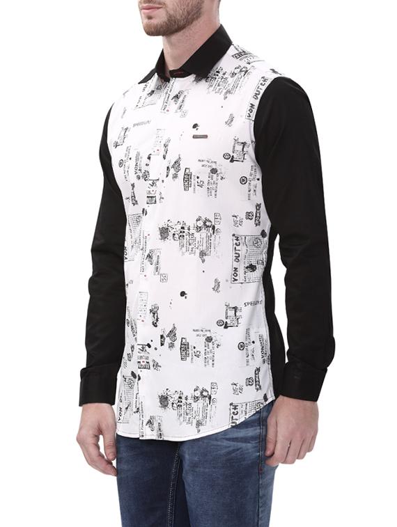 white cotton casual shirt - 14498571 - Zoom Image - 2