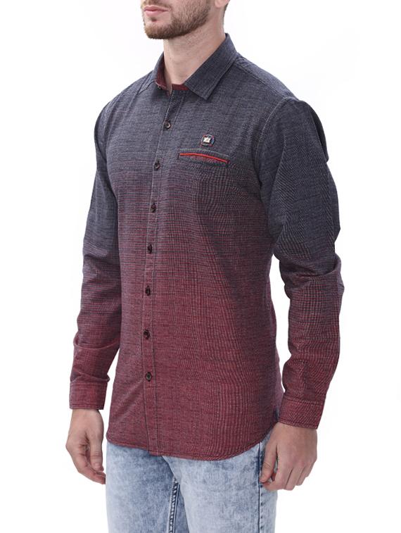 maroon cotton casual shirt - 14498573 - Zoom Image - 2