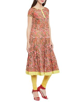multi cotton flared kurta - 14499394 - Standard Image - 2