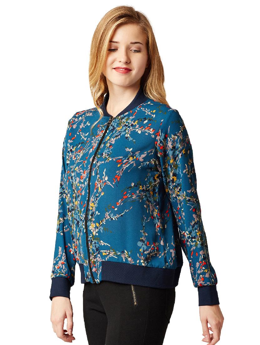 multi colored printed jacket - 14499590 - Zoom Image - 2