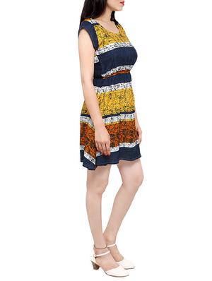 blue striped blouson dress - 14500741 - Standard Image - 2