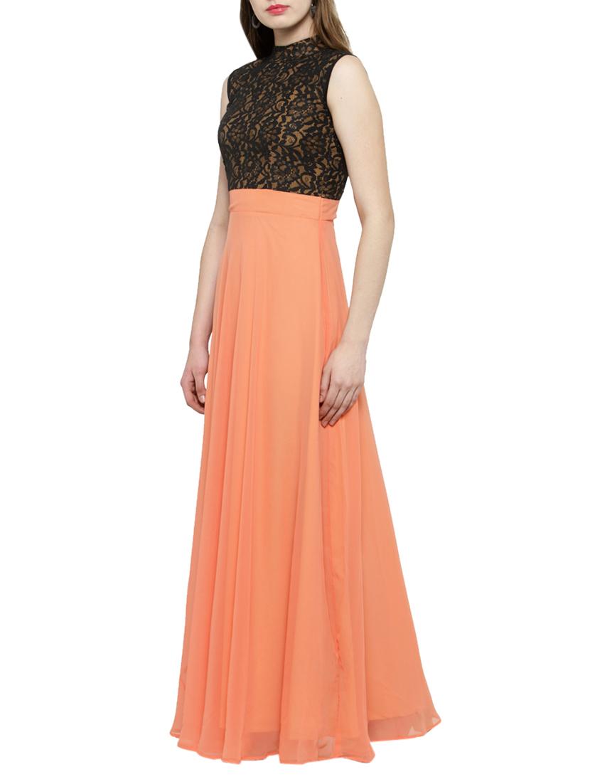 Solid orange gown - 14501209 - Zoom Image - 2