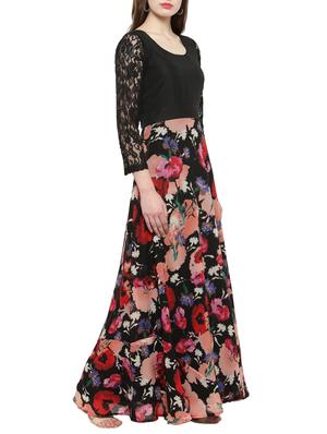 black printed maxi dress - 14501214 - Standard Image - 2
