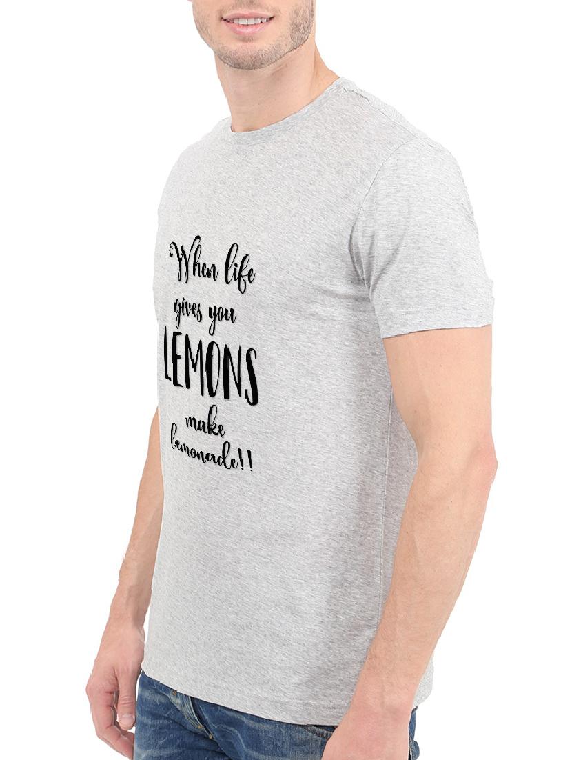 grey cotton chest print tshirt - 14501683 - Zoom Image - 2