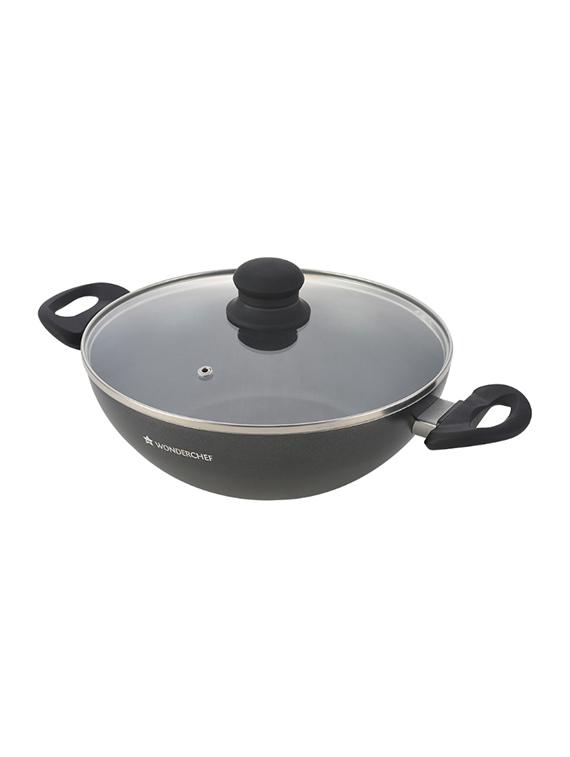 Wonderchef Premia 24cm Wok with lid 2.5L - 14502490 - Zoom Image - 2
