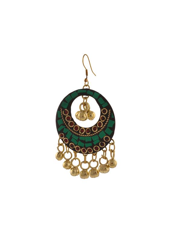 green metal other earring - 14502679 - Zoom Image - 2
