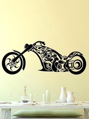 Creatick Studio Bullet Vintage Bike Wall Sticker Standard Size - 41Cm X 110Cm Color - Multicolor - 14503928 - Standard Image - 2
