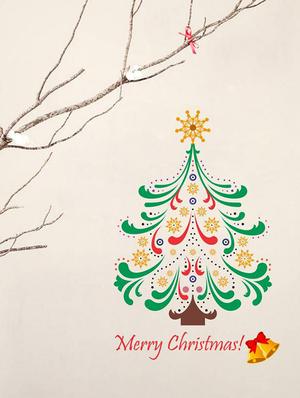 Creatick Studio Merry Christmas Tree Colourful Wall Sticker Standard Size - 84 CM X 60 CM Color - Multicolor - 14503940 - Standard Image - 2