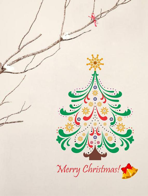 Creatick Studio Merry Christmas Tree Colourful Wall Sticker Standard Size - 84 CM X 60 CM Color - Multicolor - 14503940 - Zoom Image - 2