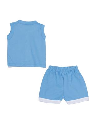 blue cotton shorts set - 14504271 - Standard Image - 2