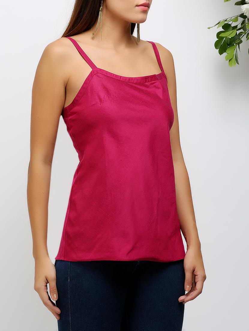 spaghetti strap silk blend cami top - 14504423 - Zoom Image - 2
