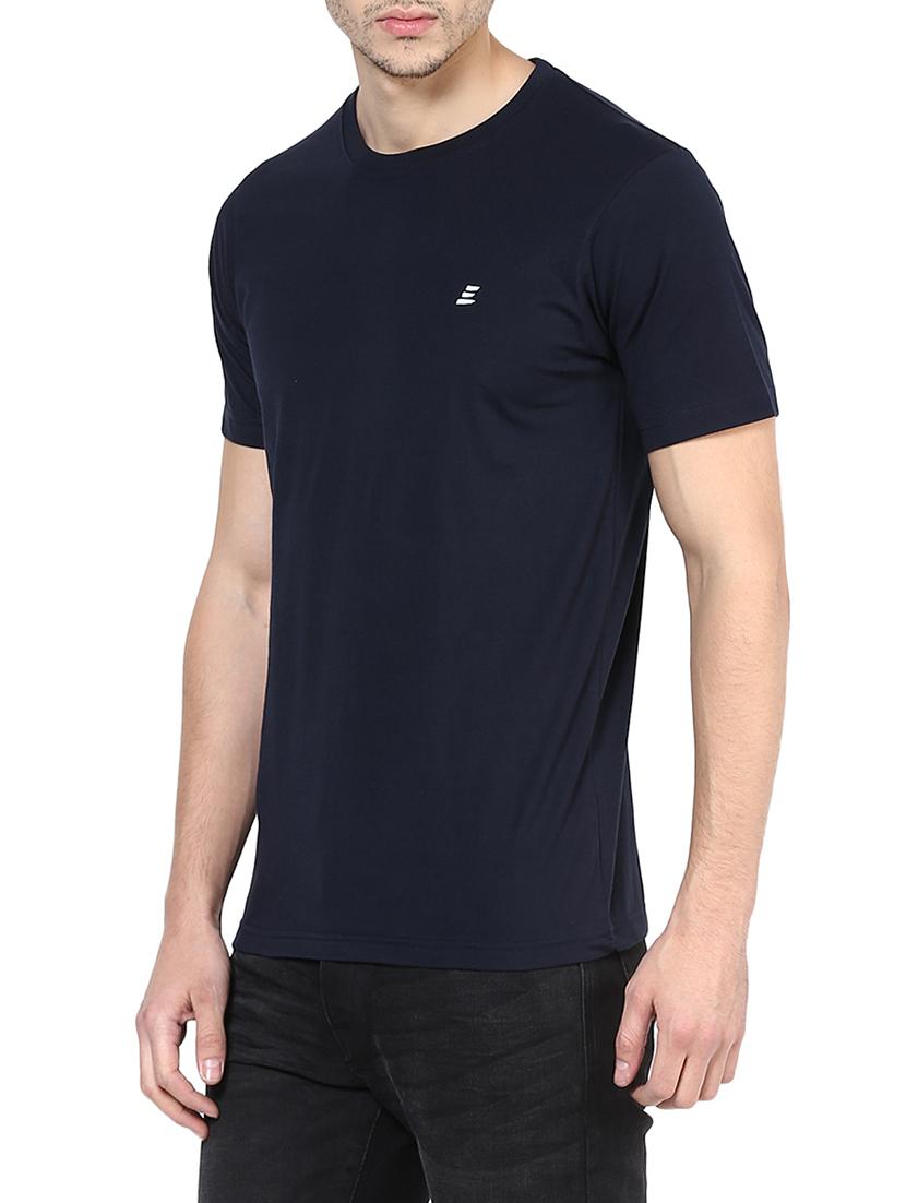 navy blue cotton t-shirt - 14504549 - Zoom Image - 2