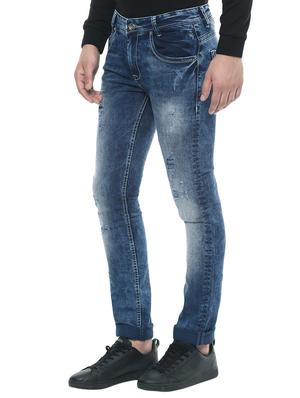 blue cotton ripped jeans - 14504632 - Standard Image - 2