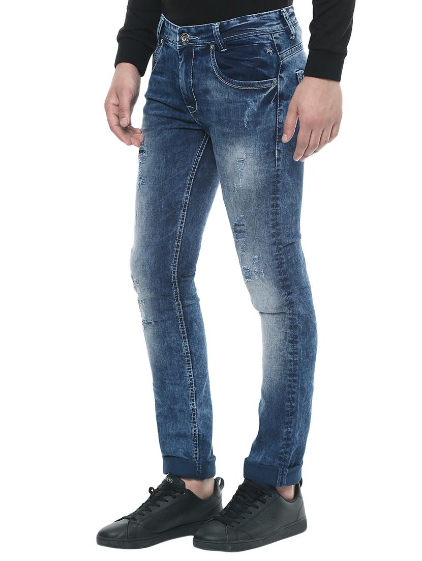 blue cotton ripped jeans - 14504632 - Zoom Image - 2