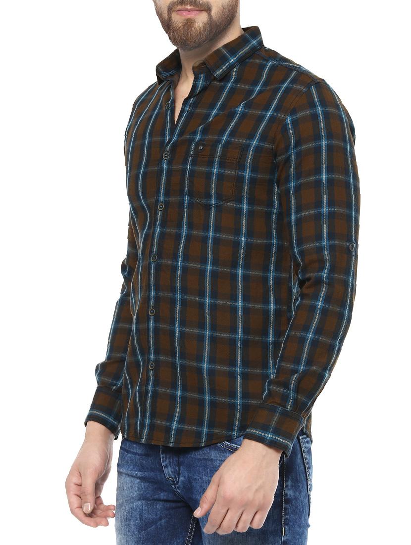 brown cotton casual shirt - 14504683 - Zoom Image - 2