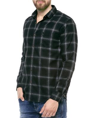 black cotton casual shirt - 14504694 - Standard Image - 2