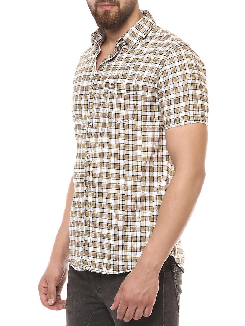 beige cotton casual shirt - 14504709 - Zoom Image - 2