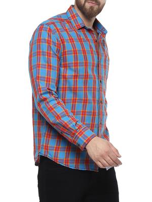 blue cotton casual shirt - 14504724 - Standard Image - 2