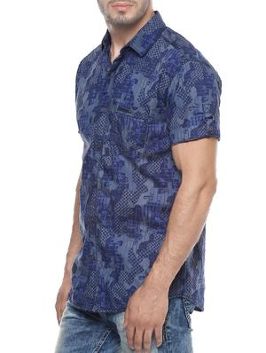blue cotton casual shirt - 14504740 - Standard Image - 2