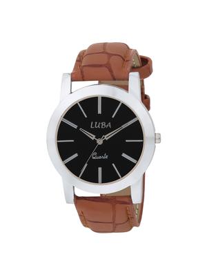 Luba Black N White Dial Watch Combo For Men With Brown Strap - 14505203 - Standard Image - 2