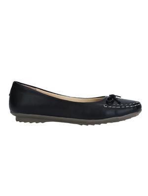 black faux leather slip on ballerina - 14505668 - Standard Image - 2