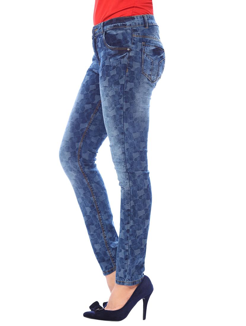 blue printed denim jeans - 14506737 - Zoom Image - 2