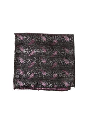 black micro silk fabric tie with cuff link and pocket square - 14506764 - Standard Image - 2