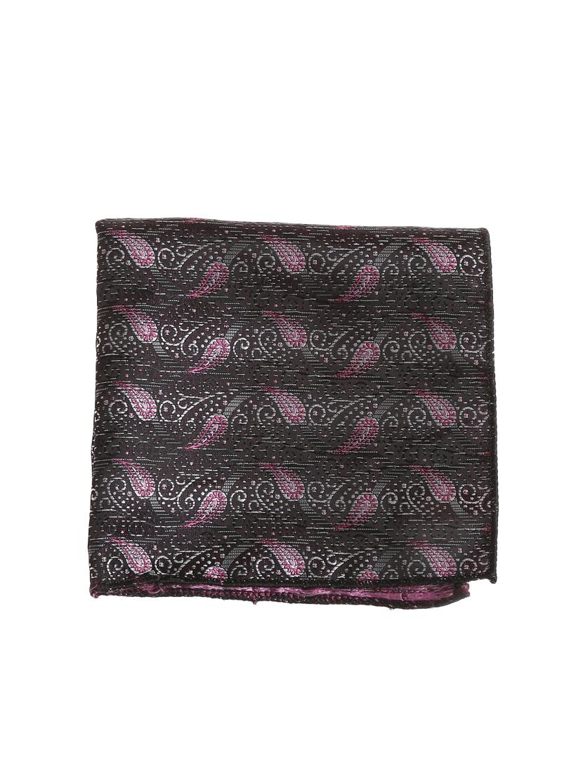 black micro silk fabric tie with cuff link and pocket square - 14506764 - Zoom Image - 2