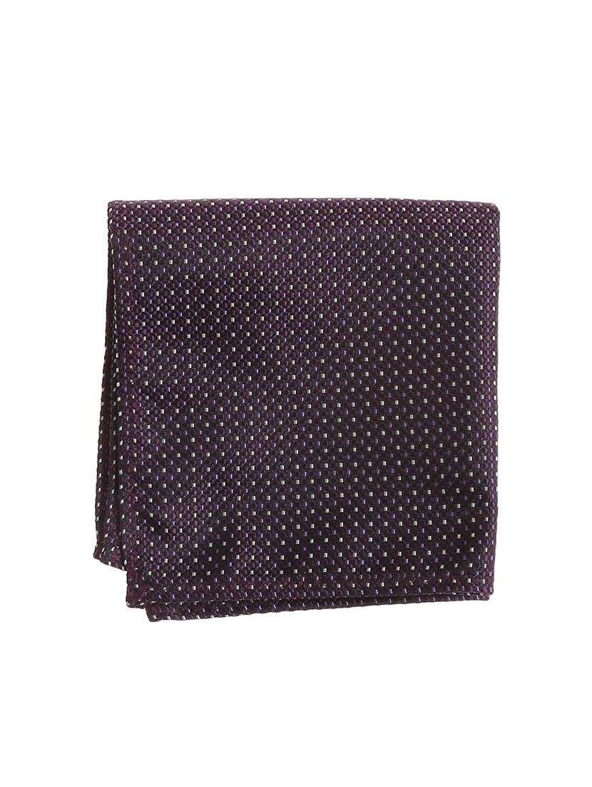 purple micro silk fabric tie with cuff link and pocket square - 14506787 - Zoom Image - 2