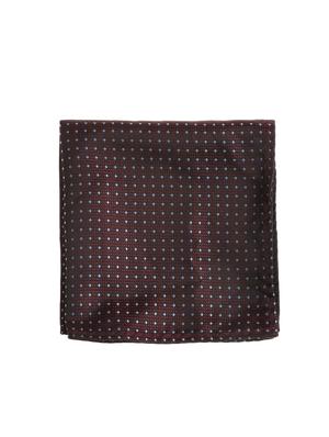 brown micro silk fabric tie with cuff link and pocket square - 14506863 - Standard Image - 2
