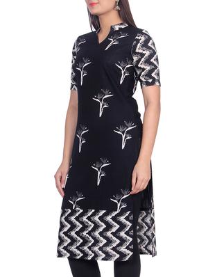 Chevron straight kurta - 14509743 - Standard Image - 2