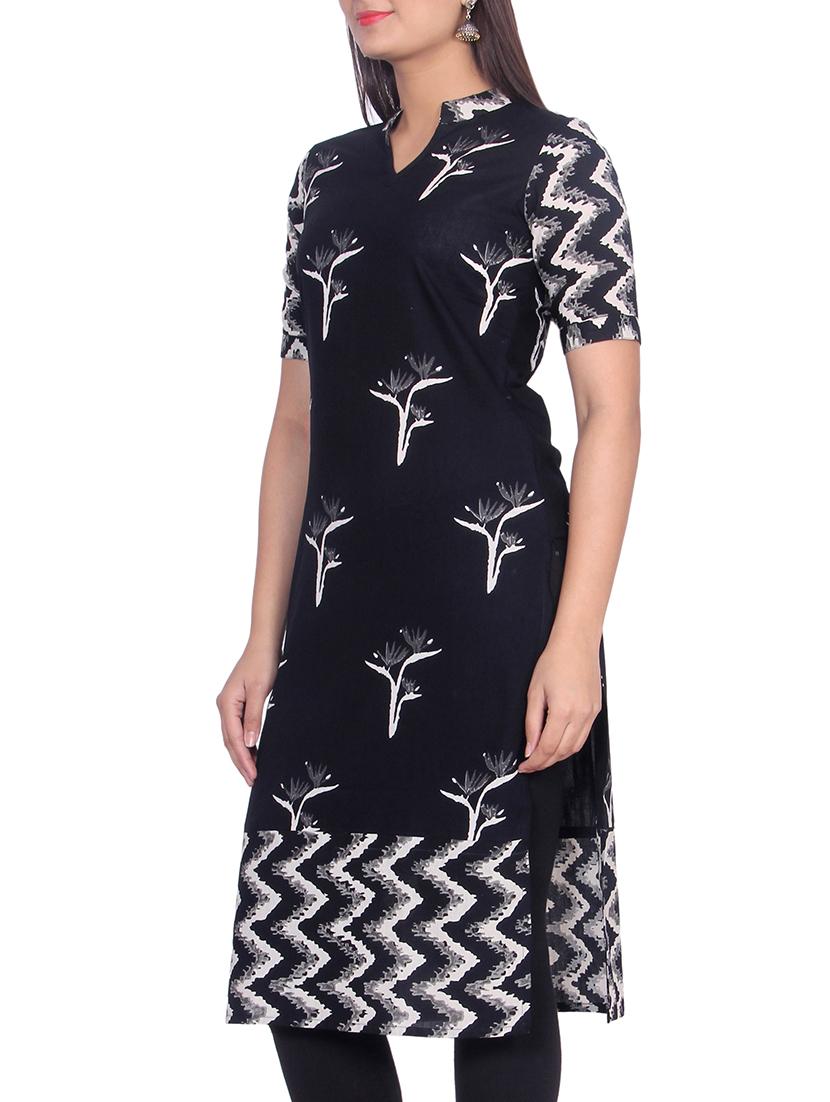 Chevron straight kurta - 14509743 - Zoom Image - 2
