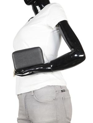 black leatherette regular clutch - 14511213 - Standard Image - 5