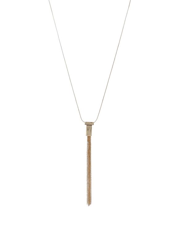 gold metal chain necklace - 14512718 - Zoom Image - 2