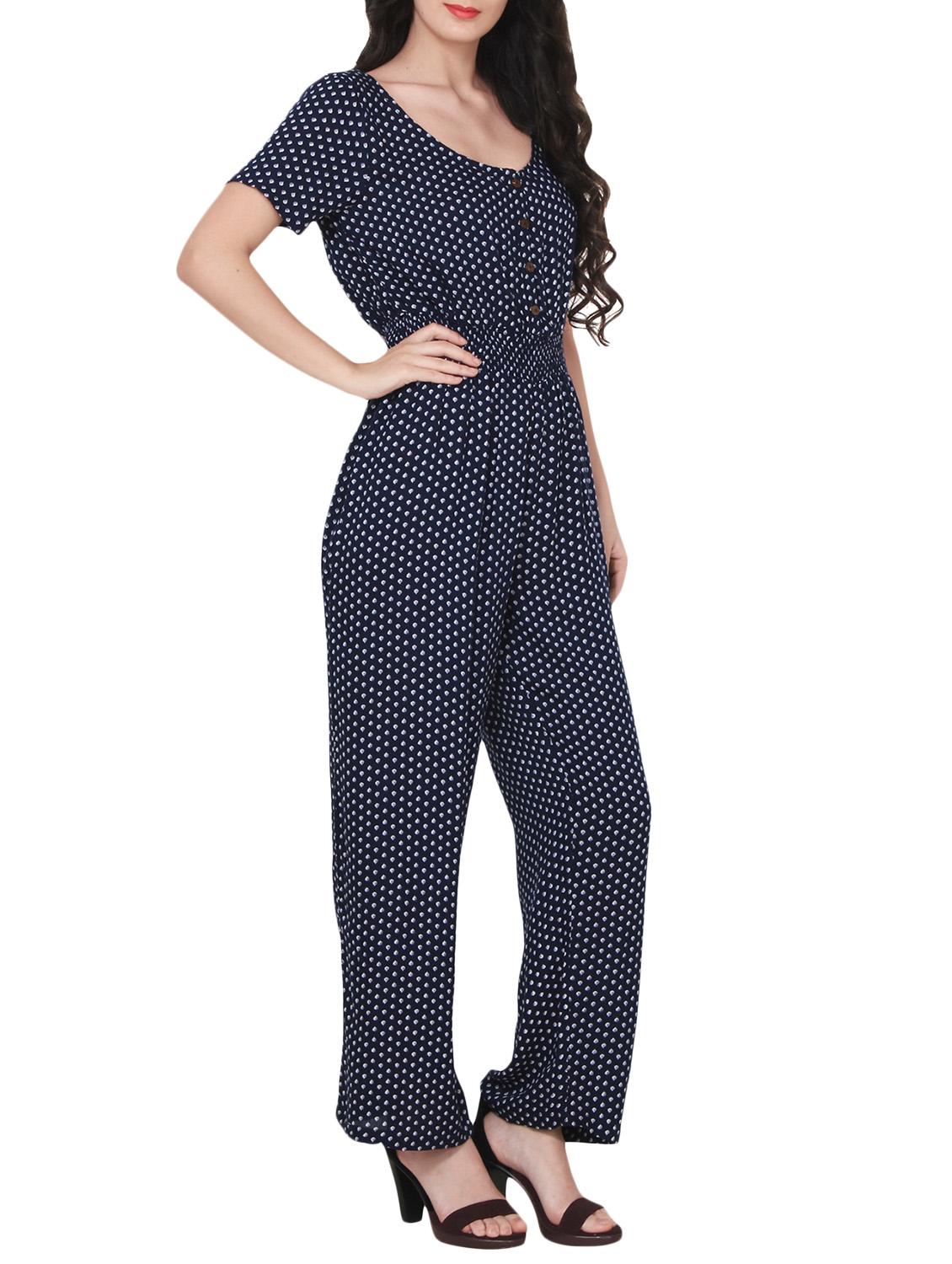 navy blue rayon jumpsuit - 14513899 - Zoom Image - 2