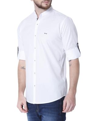 white cotton casual shirt - 14514091 - Standard Image - 2
