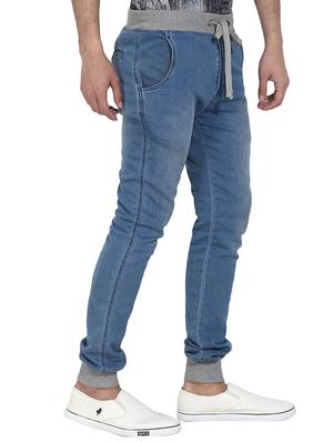 light blue cotton joggers - 14514177 - Standard Image - 2