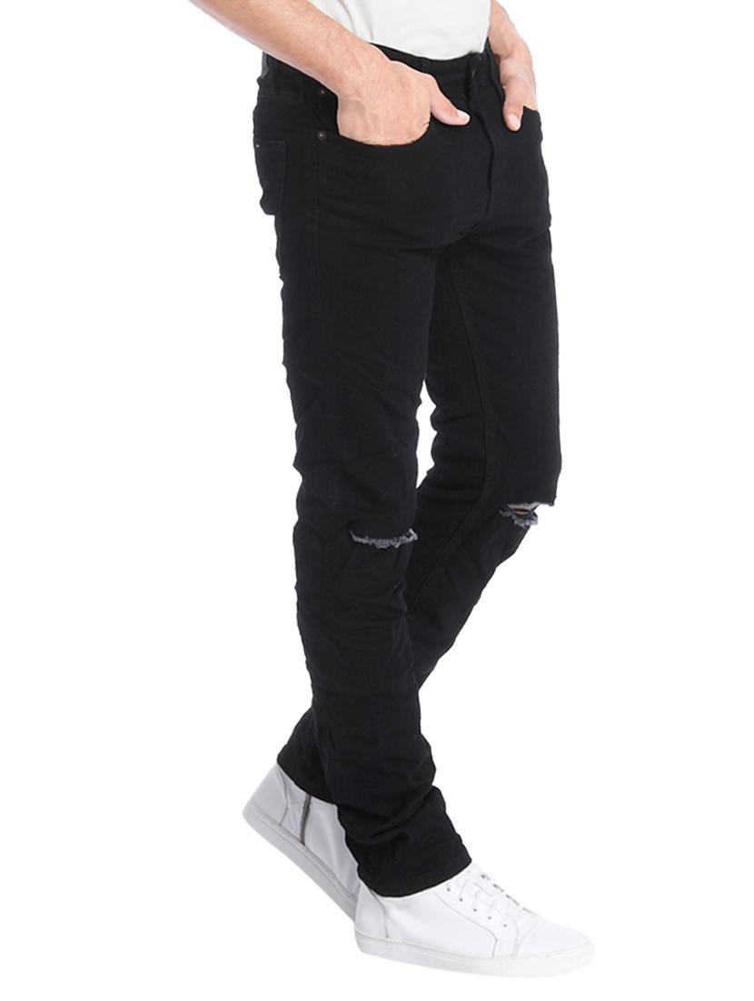 black denim slash knee jeans - 14515585 - Zoom Image - 2