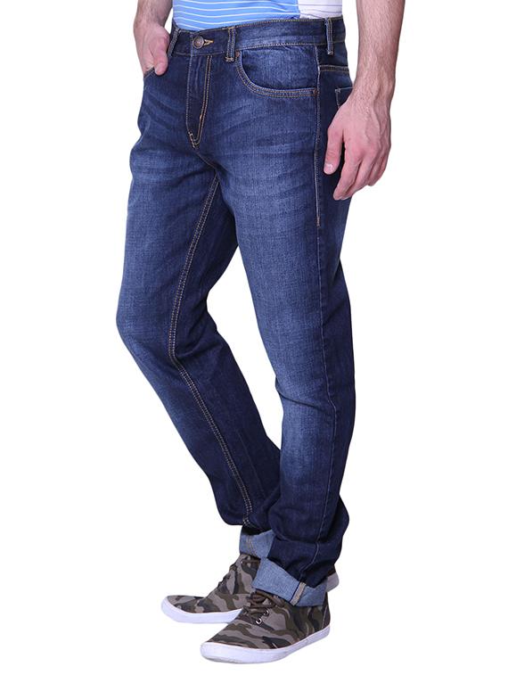 blue cotton washed jeans - 14515742 - Zoom Image - 2