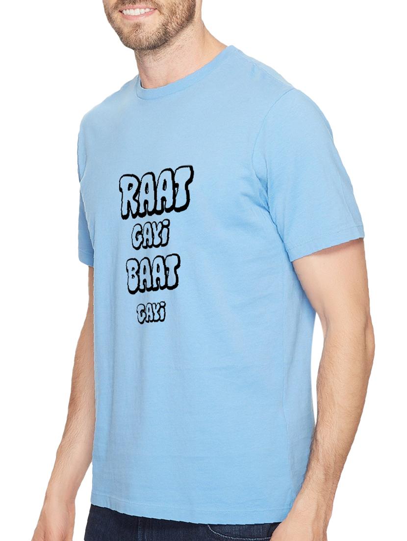 blue cotton chest print tshirt - 14515851 - Zoom Image - 2