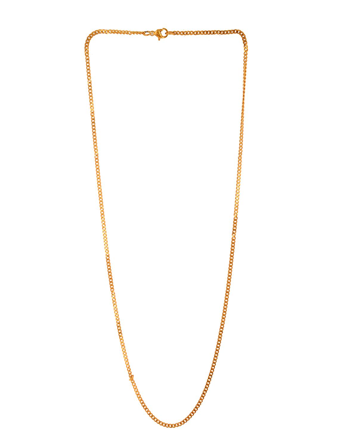 gold metal chain necklace - 14515928 - Zoom Image - 2