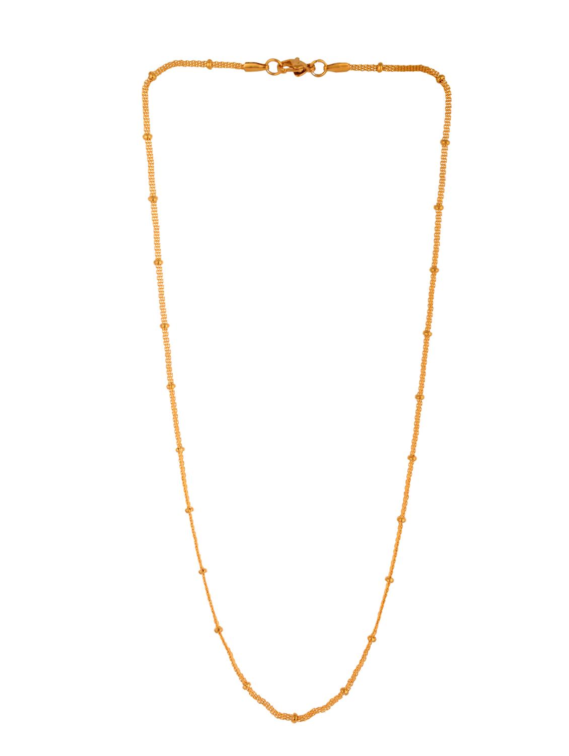 gold metal chain necklace - 14515932 - Zoom Image - 2