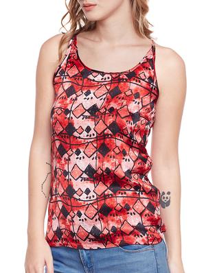 Red printed tank top - 14516358 - Standard Image - 2